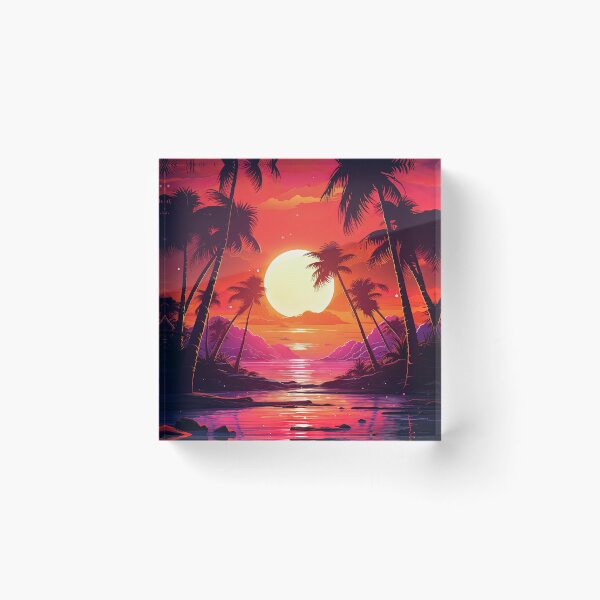 Item preview, Sunset Synthesis: Tropical Synthwave Odyssey designed and sold by Mullet Monkey.