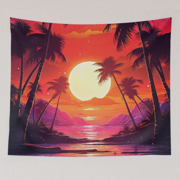 Item preview, Sunset Synthesis: Tropical Synthwave Odyssey designed and sold by Mullet Monkey.