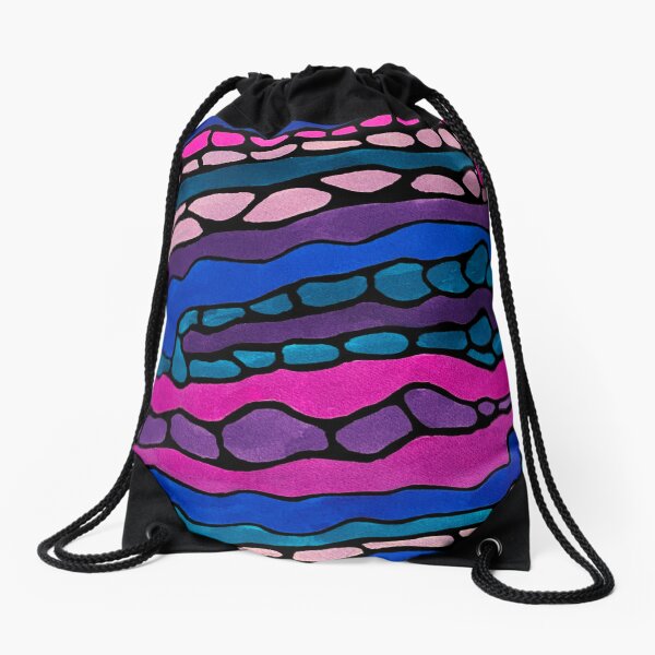 Bright Abstract Drawstring Bag