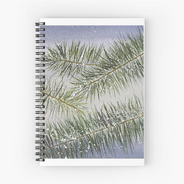 Item preview, Evergreen Trio on Blue designed and sold by Lisa Neuman Watercolors.