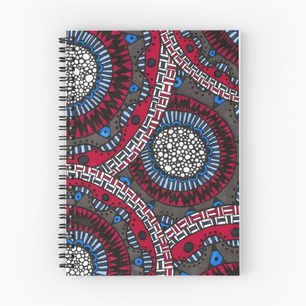 Artikelvorschau, Rotes, schwarzes und blaues geometrisches Mandala hell entworfen und verkauft von foundunbound.