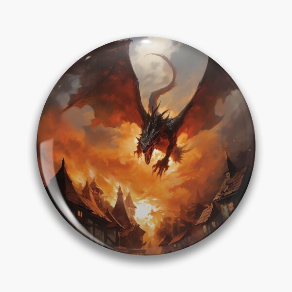 Item preview, Fire Dragon Burns Village designed and sold by 2Shooze.
