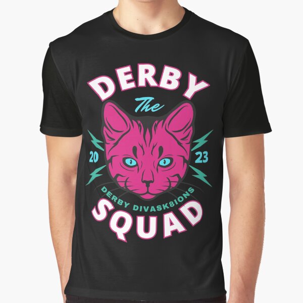 Item preview, Roller Derby The Derby Squad Derby Divask8ions Fuchsia Cat designed and sold by Soundpups.