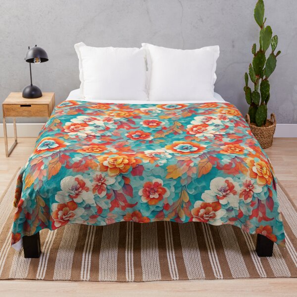 Item preview, Retro Flowers Pattern Oil Paint Pattern designed and sold by JoanNinjaHen.