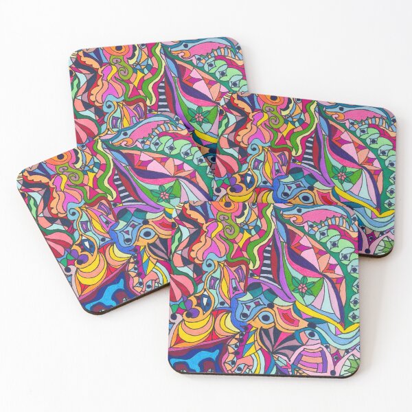 Item preview, Trippy Rainbow Zentangle designed and sold by artbyalette.