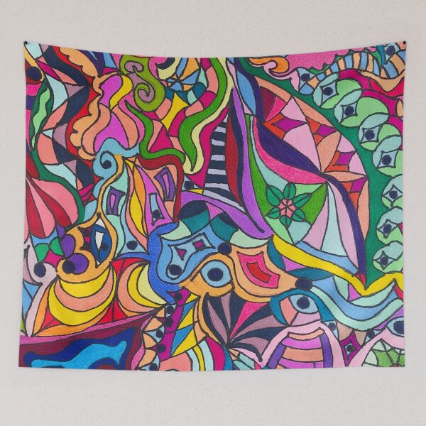 Item preview, Trippy Rainbow Zentangle designed and sold by artbyalette.