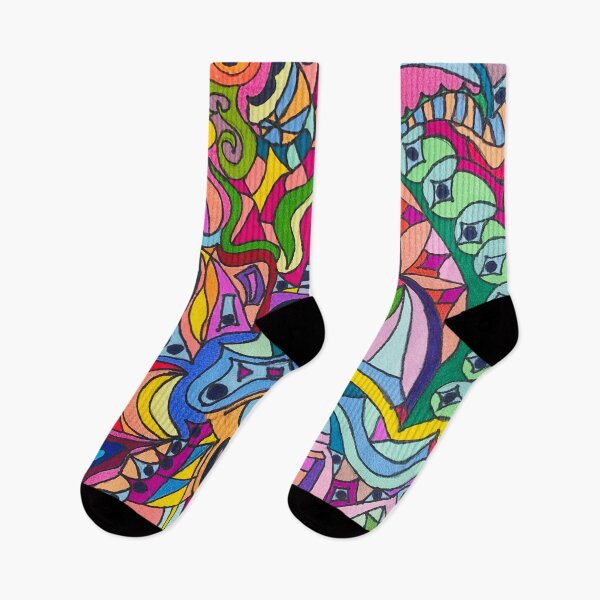 Item preview, Trippy Rainbow Zentangle designed and sold by artbyalette.