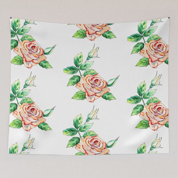 Item preview, Drawn tea rose designed and sold by FlowerandDesing.