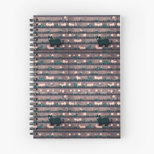 Item preview, cat black cute seamless pattern 6 designed and sold by Jane-Ay.