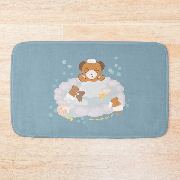 Item preview, Bear and Capybaras bathing in Hot Springs designed and sold by Toba  Goodbear.
