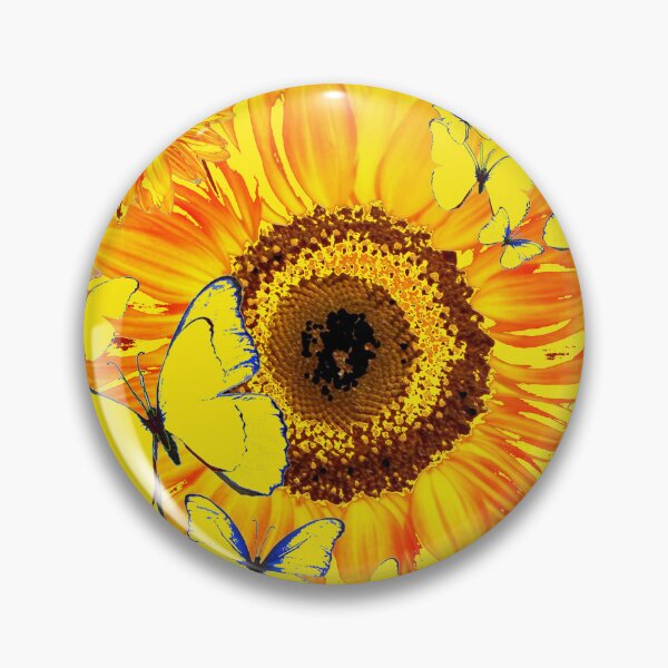 Item preview, YELLOW BUTTERFLIES SUNFLOWER PATTERNS ART designed and sold by sharlesart.