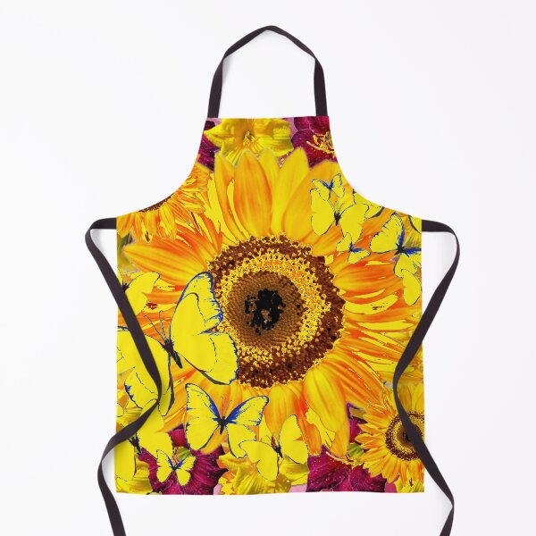 Item preview, YELLOW BUTTERFLIES SUNFLOWER PATTERNS ART designed and sold by sharlesart.