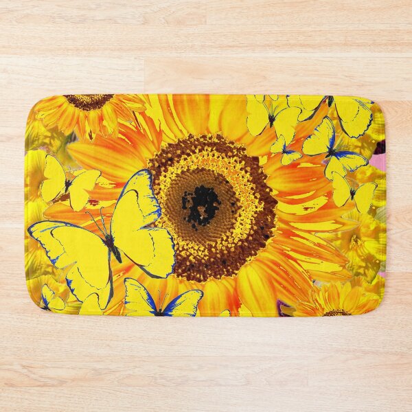 Item preview, YELLOW BUTTERFLIES SUNFLOWER PATTERNS ART designed and sold by sharlesart.