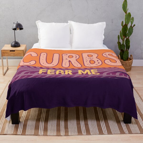 Item preview, Curbs Fear Me - Fearless Tire Tracks Design - orange, apricot, purple designed and sold by Arubi-Art.