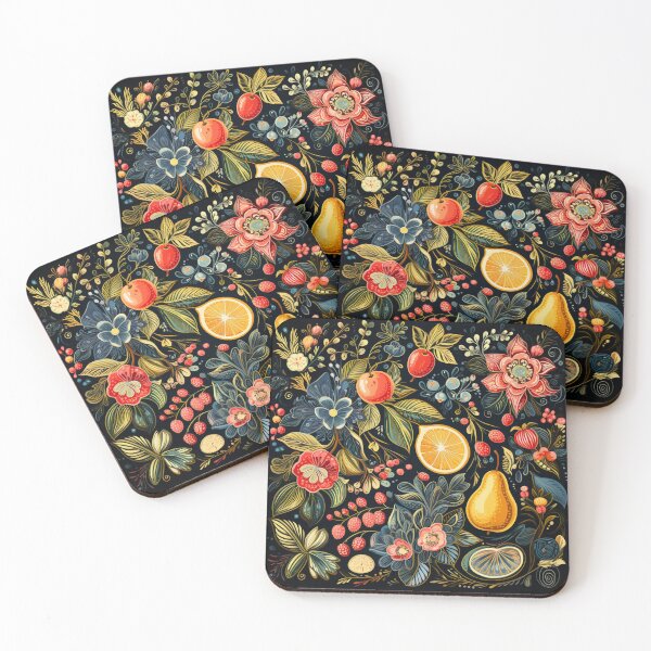 Item preview, Abstract Fruits and Flowers Pattern designed and sold by Myra365Art.