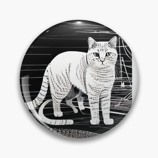 Item preview, cat blackwhite cute seamless pattern 10  designed and sold by Jane-Ay.