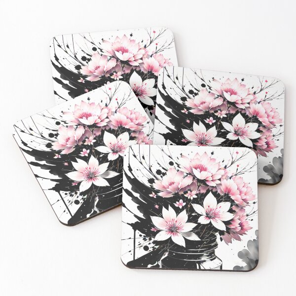 Item preview, Black and White Cherry Blossom Bouquet designed and sold by Simple-Art-work.