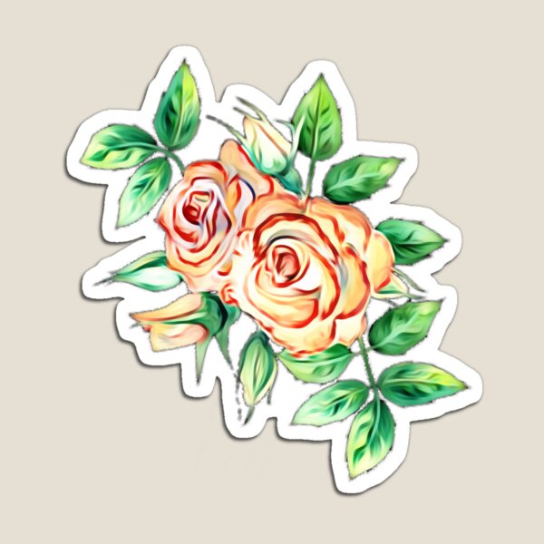 Artikelvorschau, Bemalte Teerosen entworfen und verkauft von FlowerandDesing.