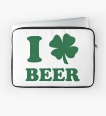 I Shamrock Beer Green Print Laptop Sleeve