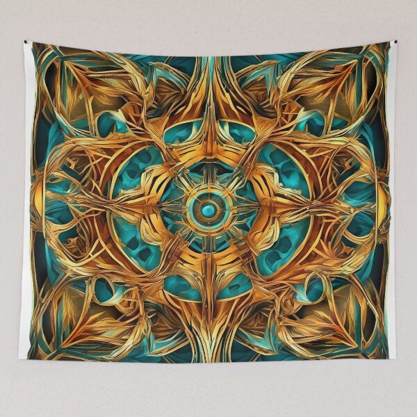 Item preview, Symmetrical Swirls: A Fusion of Abstract Patterns designed and sold by Nowosolnianka.