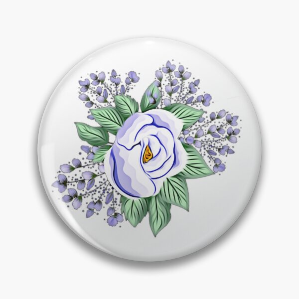 Item preview, Big blue painted rose designed and sold by FlowerandDesing.