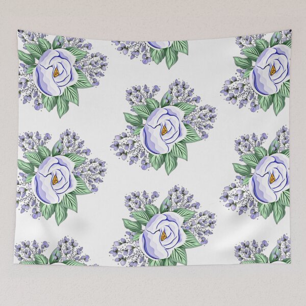 Item preview, Big blue painted rose designed and sold by FlowerandDesing.