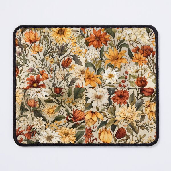 Item preview, Early Fall Flowers—a checker board of Watercolor Autumn Floral Patterns designed and sold by ignasirus.