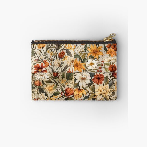 Item preview, Early Fall Flowers—a checker board of Watercolor Autumn Floral Patterns designed and sold by ignasirus.