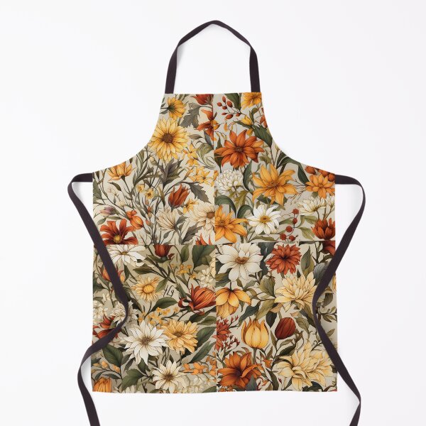 Item preview, Early Fall Flowers—a checker board of Watercolor Autumn Floral Patterns designed and sold by ignasirus.