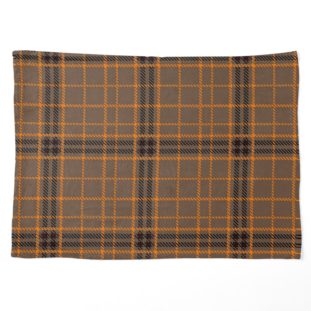 Orange Plaid Pattern For Spring Summer Flannel Shirt Skirt Duvet