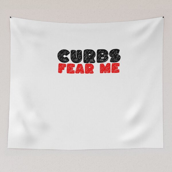Item preview, Curbs Fear Me Funny Bumper Sticker designed and sold by SharpThreadZ.