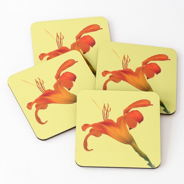 Item preview, Orange Lily - yellow background designed and sold by Louise-Mae.