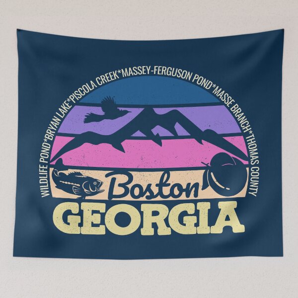 Item preview, Boston Georgia Sunset Retro Vintage Local Pride Logo designed and sold by CRHPOD20.