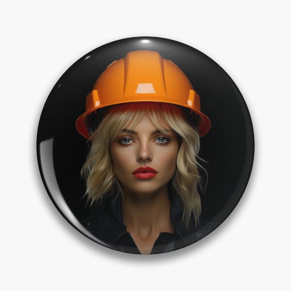 Item preview, Woman in hard hat and black jacket designed and sold by Andrey Tarakanov.