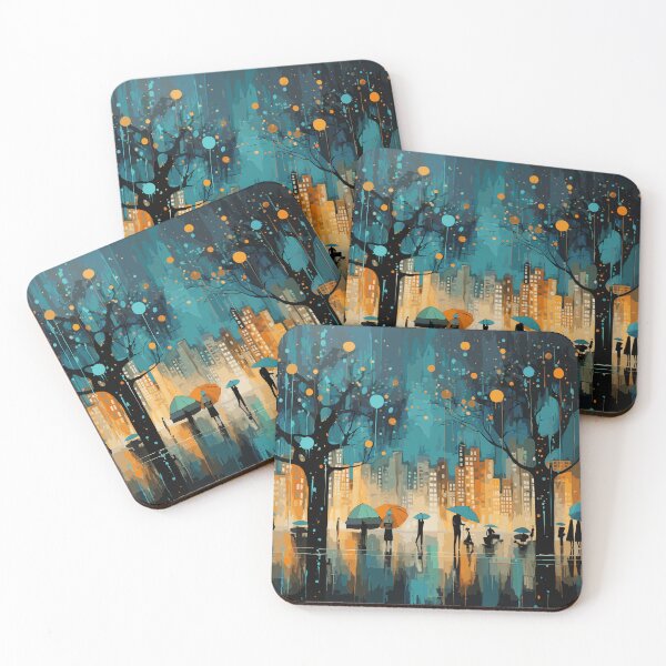 Item preview, Night Rain - Digital Art Rainy City designed and sold by TheKinEmporium.