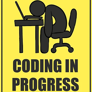Artwork thumbnail, Coding In Progress Street Sign by Science Lab Designs