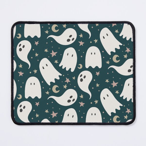 Item preview, Witchy Ghosts - Dark Green Pattern designed and sold by Alisha Watercolors.