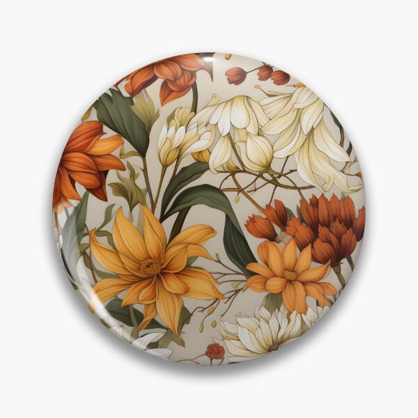Item preview, Early Autumn Flowers—Warm Colors of Early Fall, Autumn Floral Seamless Pattern, Fall Print, Flower Background, Floral Wallpaper Art designed and sold by ignasirus.