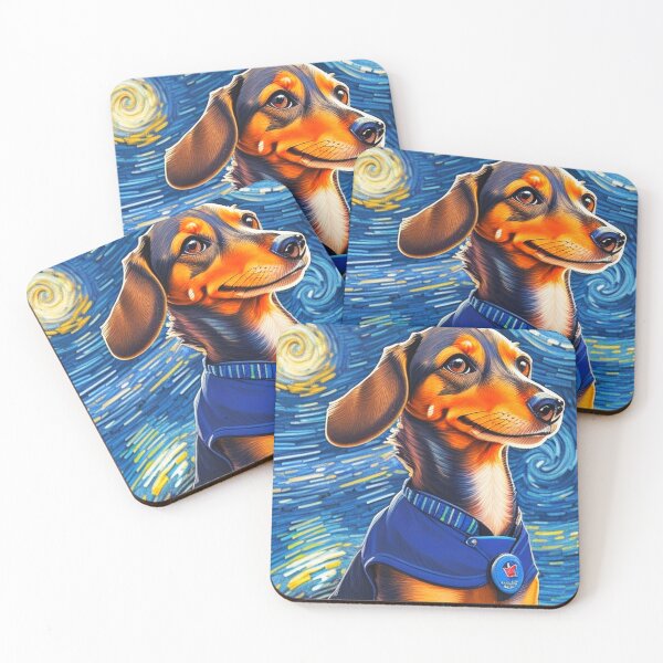 Item preview, Van gogh Starry Night Dachshund  designed and sold by Vangoholic.