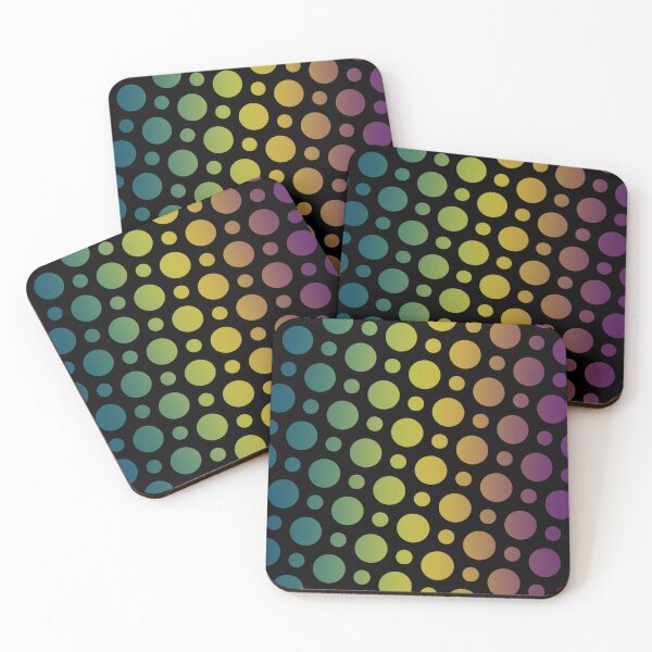 Item preview, Rainbow dots on Black  designed and sold by 2MomsKrafts.