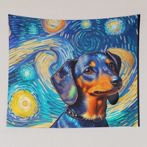 Item preview, Van gogh Starry Night Dachshund  designed and sold by Vangoholic.