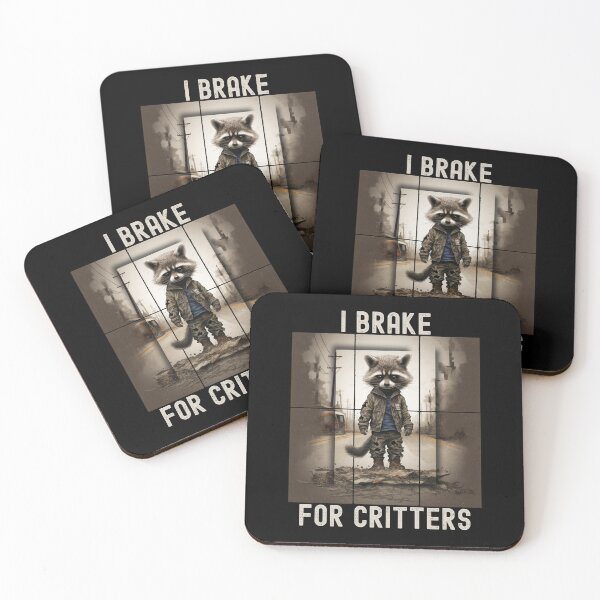 Item preview, I Brake For Critters Cute Gifts For Drivers designed and sold by Chmielayka.