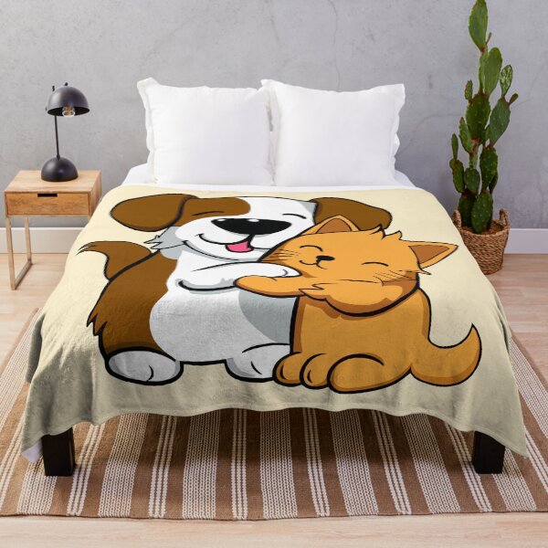 Item preview, Dog and Cat Friends Forever Ha Ha Ha designed and sold by kidcartoon.