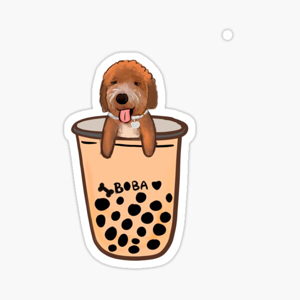 Vista previa del artículo con la obra «Perro boba en copa boba», diseñado y vendido por Hanasroad.