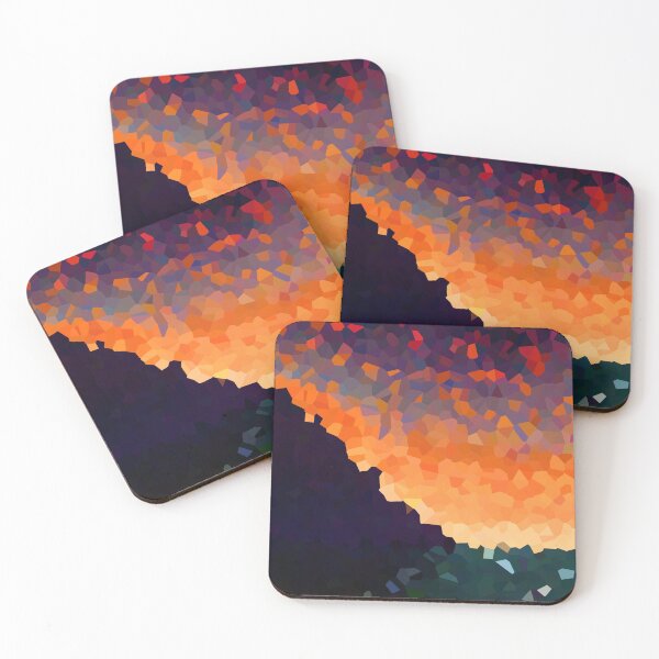 Item preview, Coastal Mountain Abstract Beach and Colorful Sky Scene 1 of 8 designed and sold by Beachy.