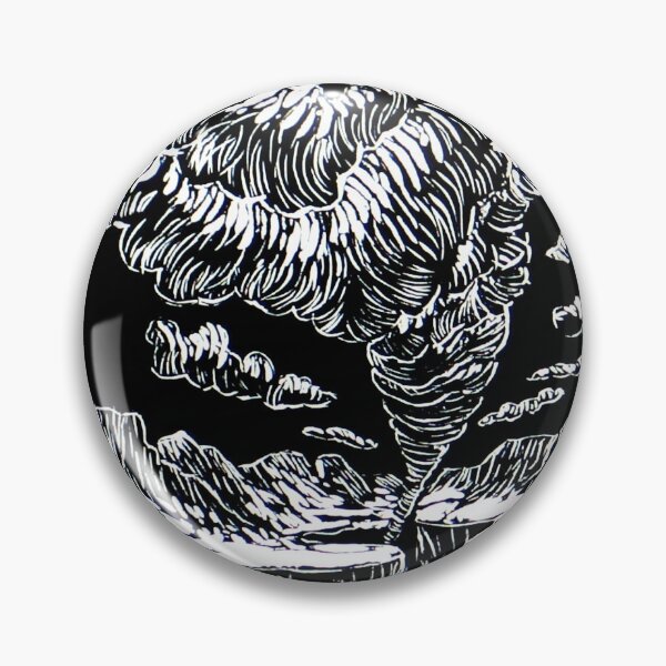 Item preview, Surreal Trippy Tornado Canyon TWISTER Storm - black and white designed and sold by Vincent Monaco.