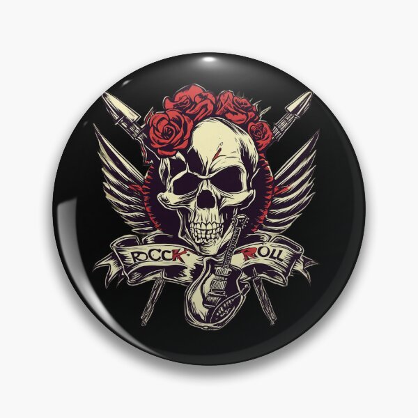 Item preview, Rock N Roll Skull designed and sold by FrozenPolarBear.