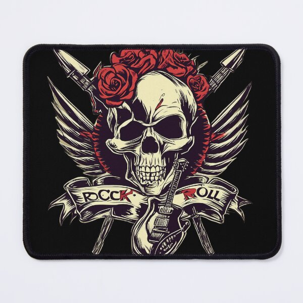 Item preview, Rock N Roll Skull designed and sold by FrozenPolarBear.