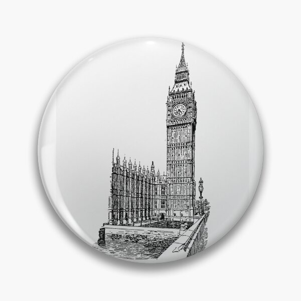 Item preview, Big Ben London Charcoal Drawing designed and sold by SuziQPrayers427.