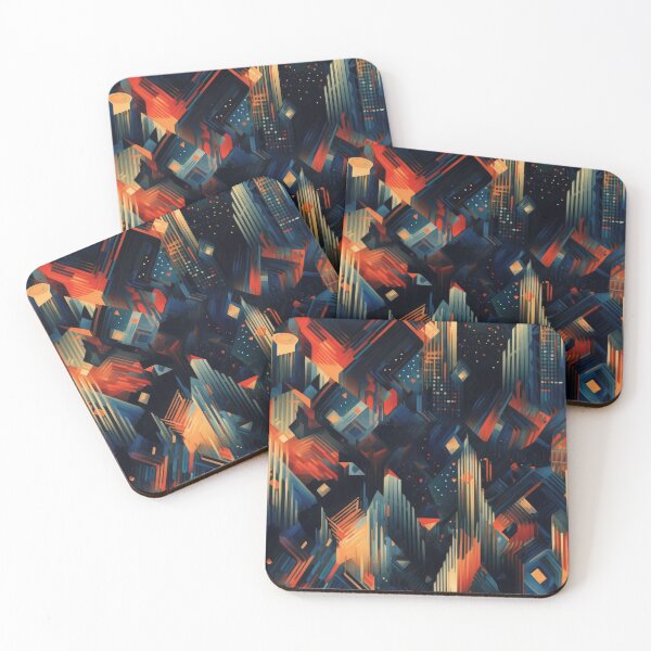 Item preview, Abstract City and Stars designed and sold by Jiinkyy.